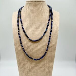 Elegant Blue Beaded Necklace